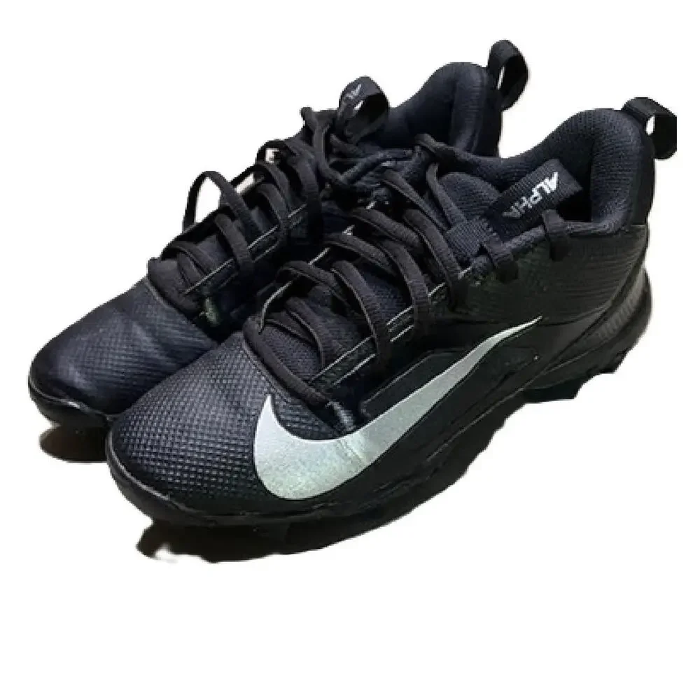 Nike Alpha Menace 4 Shark Football Cleats Big Kids -4Y Black BM1